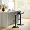 Lot de 2 tabourets de bar réglables SAVANAH noirs