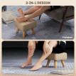 Pouf repose-pieds VERONICA marron clair
