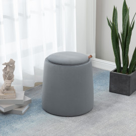 Pouf coffre table basse d’appoint 3 en 1 WANDELA gris