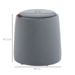 Pouf coffre table basse d’appoint 3 en 1 WANDELA gris