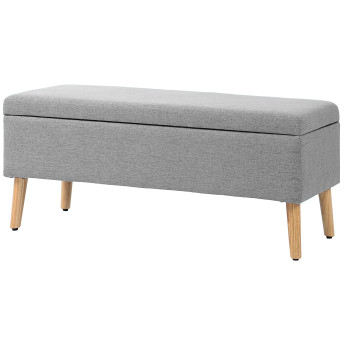 Banc coffre de rangement ZELLY gris