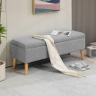 Banc coffre de rangement ZELLY gris