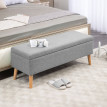 Banc coffre de rangement ZELLY gris
