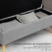 Banc coffre de rangement ZELLY gris