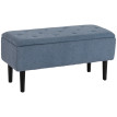 Banc coffre de rangement ARIA gris bleu
