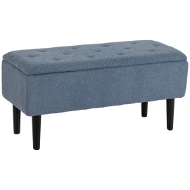 Banc coffre de rangement ARIA gris bleu