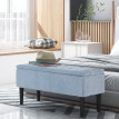 Banc coffre de rangement ARIA gris bleu
