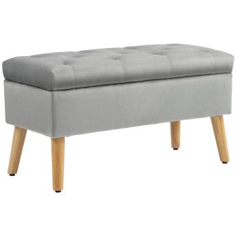 Banquette coffre design scandinave EMERALD gris
