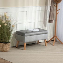 Banquette coffre design scandinave EMERALD gris