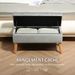 Banquette coffre design scandinave EMERALD gris
