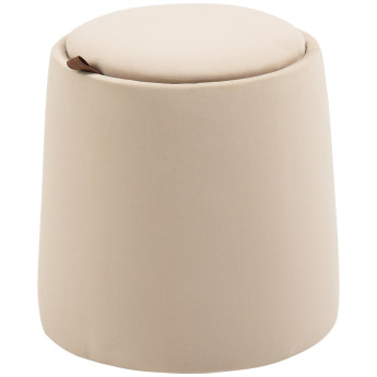 Pouf coffre table basse d’appoint 3 en 1 WALINA beige