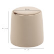 Pouf coffre table basse d’appoint 3 en 1 WALINA beige