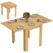 Table à manger extensible Solmara pour 4 à 6 personnes en effet bois naturel design et pratique