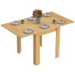 Table à manger extensible Solmara pour 4 à 6 personnes en effet bois naturel design et pratique