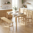 Ensemble table à manger Caldora 4 personnes en bambou naturel espace optimisé design chaleureux