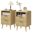 Chevet Ventara élégant design moderne chêne doré rangement pratique chambre salon bureau