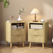 Chevet Ventara élégant design moderne chêne doré rangement pratique chambre salon bureau