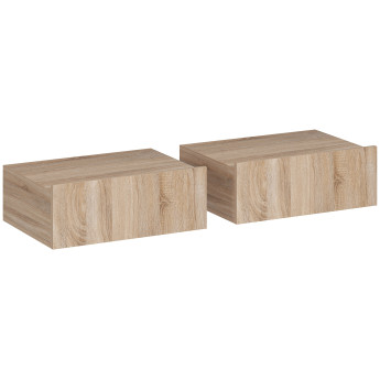 Chevets suspendus Zirella design moderne espace optimisé rangement pratique effet chêne clair
