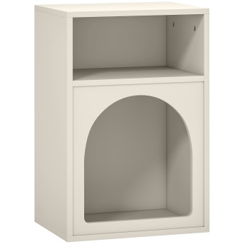 Chevet Kervane design troglodyte niches élégant rangement chambre crème