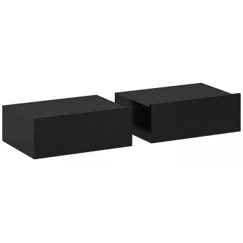 Chevets suspendus Ondéa design moderne et gain de place noir rangement pratique chambre