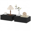 Chevets suspendus Ondéa design moderne et gain de place noir rangement pratique chambre
