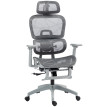 Fauteuil de bureau ergonomique Lurevia confort optimal soutien lombaire appui-tête ajustable maille respirante gris