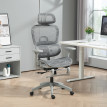 Fauteuil de bureau ergonomique Lurevia confort optimal soutien lombaire appui-tête ajustable maille respirante gris