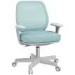 Chaise de bureau Milora ergonomique confortable pivotante roulettes maille polyester turquoise
