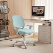 Chaise de bureau Milora ergonomique confortable pivotante roulettes maille polyester turquoise