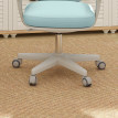 Chaise de bureau Milora ergonomique confortable pivotante roulettes maille polyester turquoise