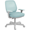 Chaise de bureau Milora ergonomique confortable pivotante roulettes maille polyester turquoise