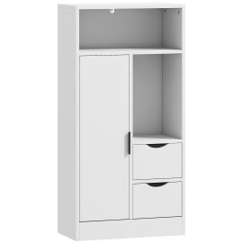 Meuble bas salle de bain Joriel rangement moderne étagères tiroirs blanc design élégant sécurisé
