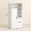 Meuble bas salle de bain Joriel rangement moderne étagères tiroirs blanc design élégant sécurisé