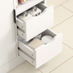 Meuble bas salle de bain Joriel rangement moderne étagères tiroirs blanc design élégant sécurisé
