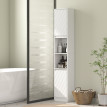 Colonne salle de bain Evora rangement élégant moderne blanc optimise espace niches étagères