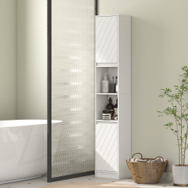 Colonne salle de bain Evora rangement élégant moderne blanc optimise espace niches étagères