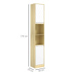 Meuble colonne salle de bain Elyan rangement élégant effet bois clair blanc design moderne cosy