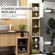 Meuble colonne salle de bain Elyan rangement élégant effet bois clair blanc design moderne cosy