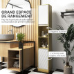 Meuble colonne salle de bain Elyan rangement élégant effet bois clair blanc design moderne cosy