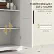 Meuble salle de bain Davyn rangement élégant 4 tiroirs placard blanc optimisé petits espaces