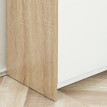 Meuble bas salle de bain Nexora rangement élégant compact blanc naturel 2 portes tiroir étagère