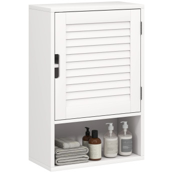 Armoire murale Zenvia rangement salle de bain étagères ajustables blanc élégant