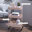Desserte Kalix rangement pratique et élégant chariot cuisine salle de bain vieux rose