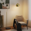 Lampadaire Synelia design élégant marbre noir métal doré éclairage salon chambre pièce maîtresse