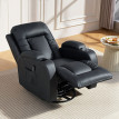 Fauteuil Massant Datara Confort Chaleur Vibrations Noir Relaxation Maison Bureau