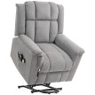 Fauteuil Relax Nexial Massant Chauffant Électrique Releveur Confort Chenille Gris Foncé