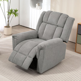 Fauteuil Relax Nexial Massant Chauffant Électrique Releveur Confort Chenille Gris Foncé