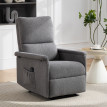 Fauteuil Massant Xandor Relaxation Confort Inclinable Repose-Pieds Tissu Polaire Gris Clair