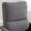 Fauteuil Massant Xandor Relaxation Confort Inclinable Repose-Pieds Tissu Polaire Gris Clair