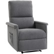 Fauteuil Massant Xandor Relaxation Confort Inclinable Repose-Pieds Tissu Polaire Gris Clair